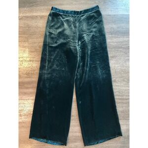 Vintage Worth Velvet Wide Leg Pants Emerald Green Size 14